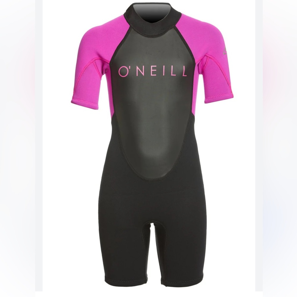 O'Neill Kids Pink and Black Short Sleeve Wetsuit 4t kids girls toddler VGUC